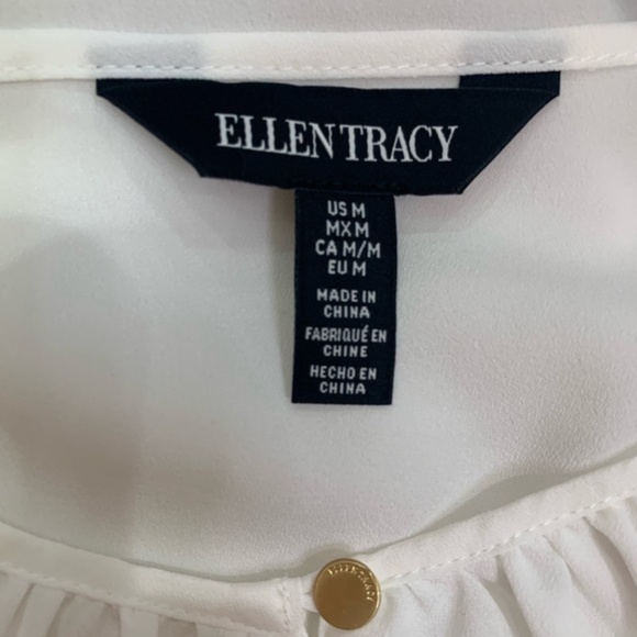 Ellen Tracy White Blouse - Picture 4 of 6